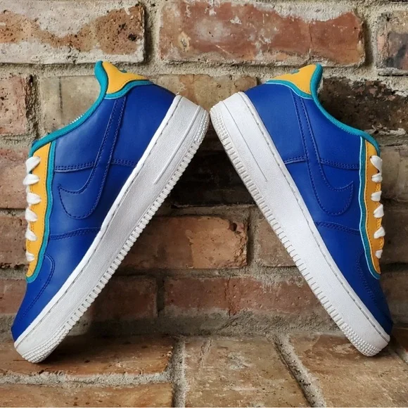 Nike Air Force 1 LV8 1 DBL Double Blue Yellow  BV1084-400 - Picture 10 of 10